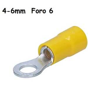 Capicorda a Occhiello Giallo 4-6mm Foro 6  (*1pz)